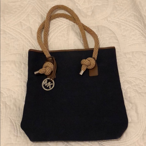 michael kors canvas bag with rope handle